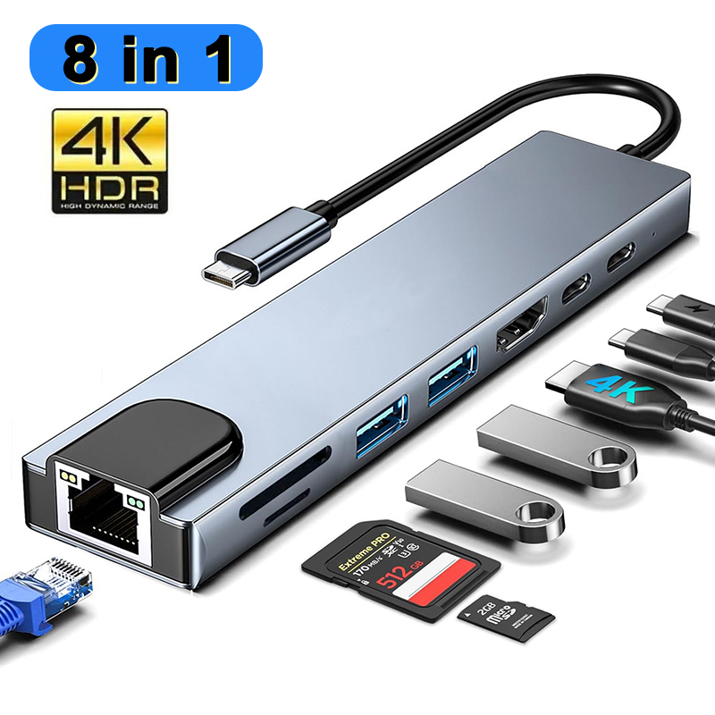 Home Assistant Sd - 8 em 1 usb tipo c