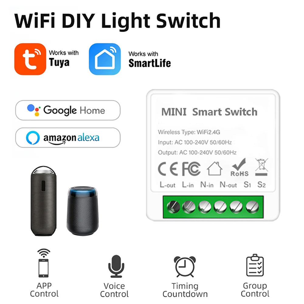 Home Automation Diy - Controle de 2 vias tuya mini