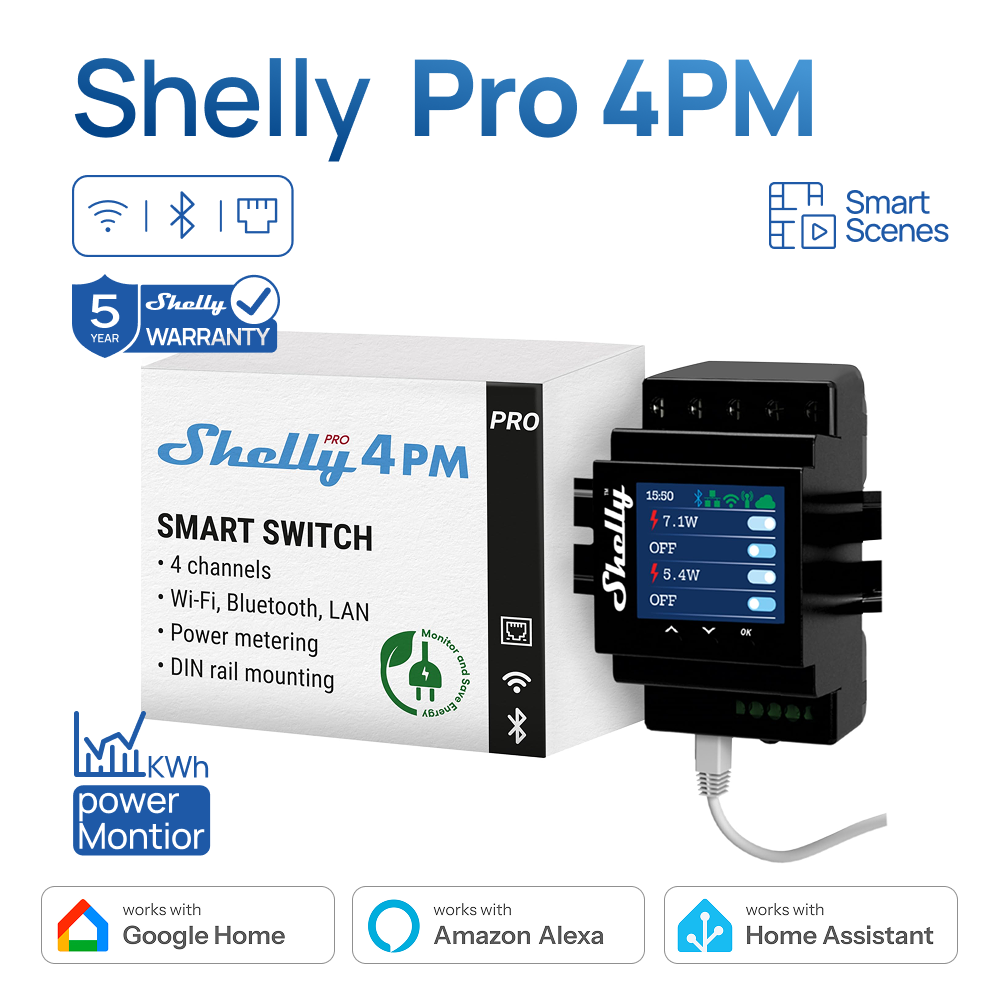 Shelly pro 4pm quatro canais r - Home Automation Technology avaliação e preço